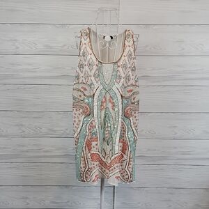 Verty Party Mini Dress Multicolor Beaded & Sequined Patterned Womens Size M